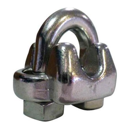 ADVANTAGE SALES & SUPPLY Advantage Stainless Steel Wire Rope Clip SWRC125P6 - 1/8" Diameter - Pack of 6 SWRC125P6
